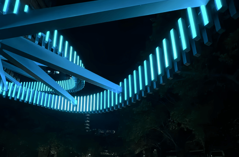 Tsui Ping River – Outdor Steel Structural Feature Lighting